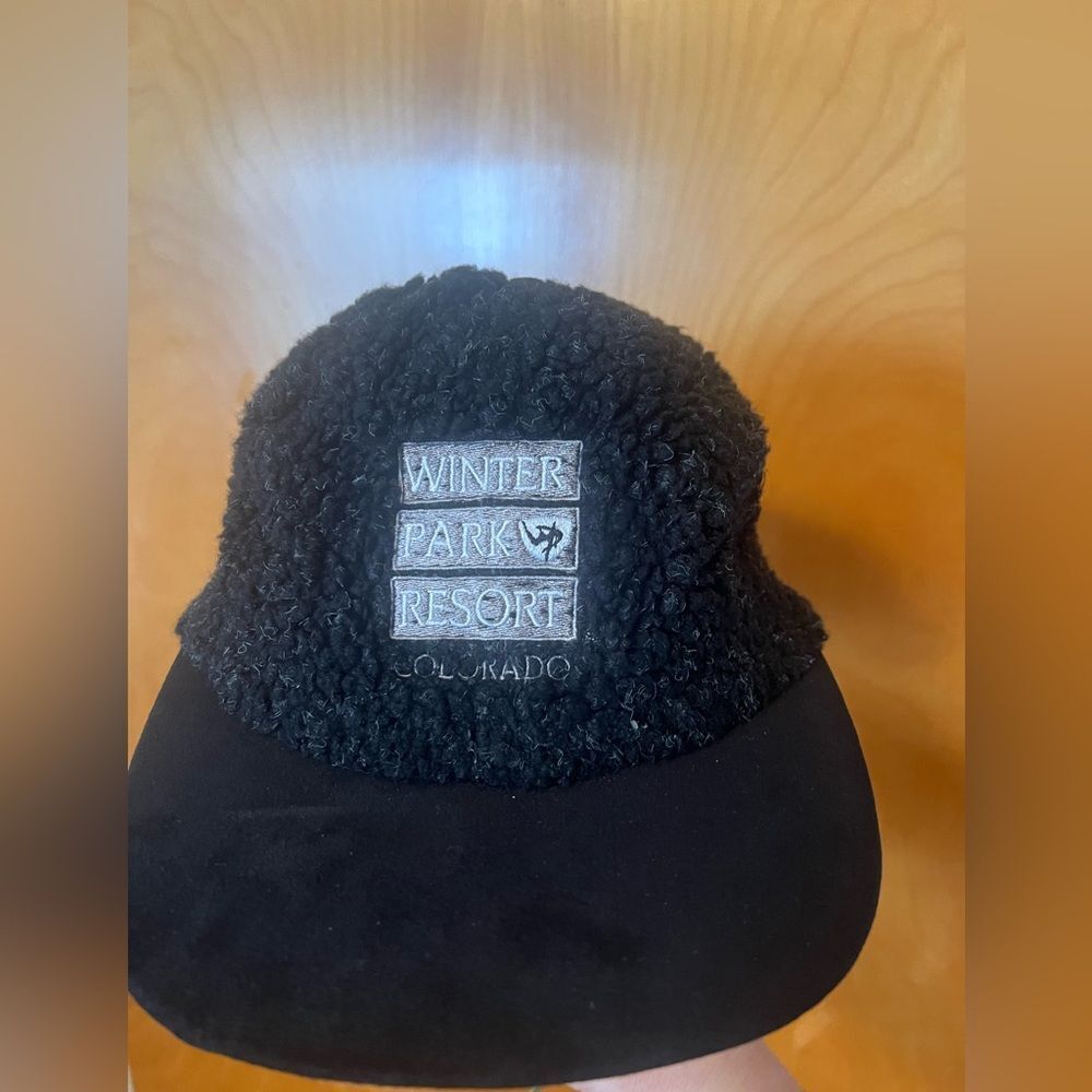 Winter Park Resort Colorado Black Sherpa  Hat